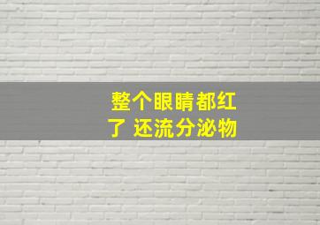 整个眼睛都红了 还流分泌物